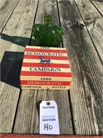 1968 Democratic Campaign Green Bottle in Box