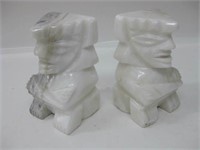 5.5" Tall Carved Stone Book Ends