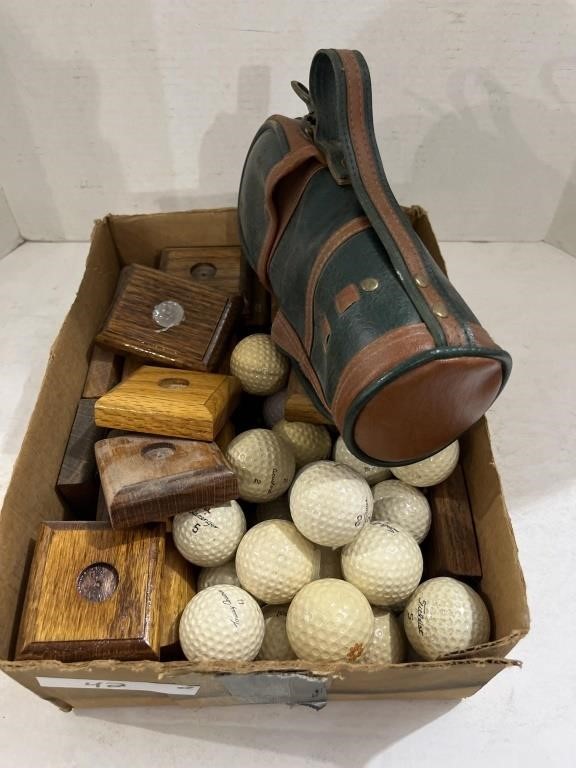 Flat of Golf Balls and Golf Ball Decor
