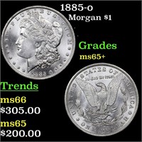 1885-o Morgan $1 Grades GEM+ Unc