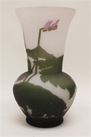 Ansall Bohemian Art Nouveau Cameo Glass Vase