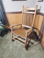 The Cracker Barrel oak rocking chair