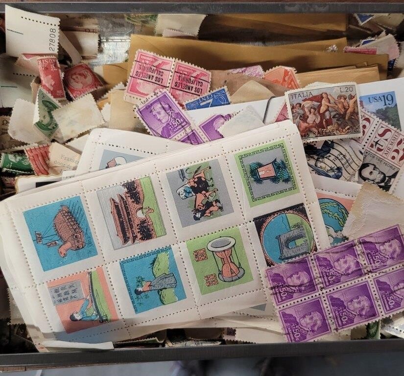 Chinese Box Full of Postage Stamps