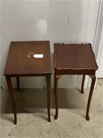 2-Petite Mahogany Stands 21"H