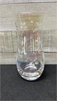 Royal Doulton Hand Cut Crystal Iridescent Vase 6.5