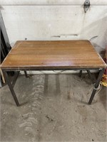 Solid Oak Top Workbench  Table  45" x 27"w/outlets