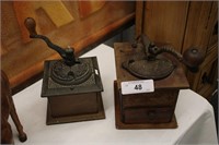 SET OF 2 ANTIQUE COFFEE GRINDERS