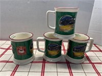 4 POLAR EXPRESS HOT CHOCOLATE MUGS