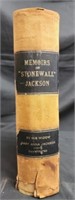 Antique Memoirs of stonewall jackson vintage book