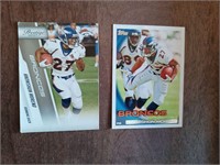Vintage Lot of two Broncos football cards, 2010