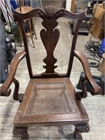 Antique cane bottom chair
