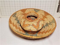 Native American Style Hand Woven Bowl and Vase