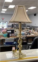 Brass Look Spiral Twist Lamp