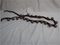 Antique Horse Sleigh Bells on Leather Harness