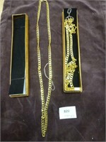 NEW 2 Chains - Gold Coloured 29"