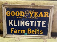 Vintage Style Metal Goodyear Klingtite Farm Belts