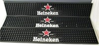 3 HEINEKEN BEER RUNNER RAIL MATT COASTER