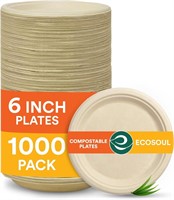 ECO SOUL 6 Compostable Plates 1000pk