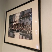 23" x 27" Framed Bill Clinton Inaugural Photo