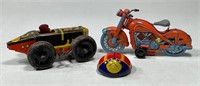 Lot of Old Tin Litho Wind-Up Toys