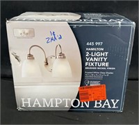 Hampton Bay Hamilton 2-Light Brushed Nickel Vanity