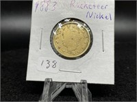 1883 Racketeer Nickel  (contemporary 1883 nickel m