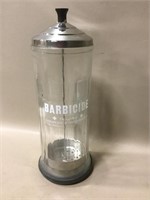 Vintage Barber Shop Barbicide Glass Container