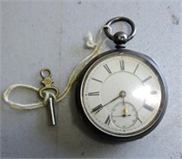 Antique Key Wound Pocket Watch, with Key