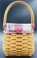 Longaberger Tote Basket W Liner