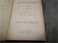 1855 Lectures in Surgery by Atlee - Leather