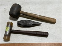 2) Mallets, Rivett Coal Hammer Head