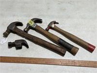 2) Claw Hammers, Sm. Hammer -as is, Shapleigh