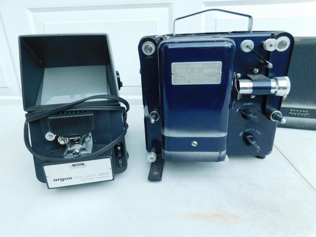 8mm projector and editor-viewer, untested