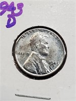 Uncirculated 1943-D Steel Wheat Penny