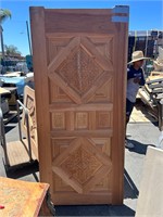 4pc Unfinished Carved Doors No Hardware