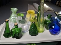Green Tote, Glass Vases, Portieux France
