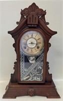 CHARMING ANTIQUE WM. L GILBERT GINGERBREAD CLOCK