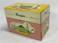 Vintage Metal Recipe Box 3 1/2” x 5”
