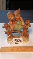 4.5" x 5" Tall Vintage Hummel, "Coquettes". Signed