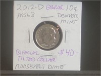 2012-D Dime w/ Minting Error's - Unauthenticated