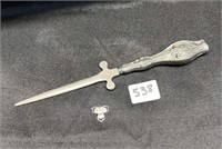 Sterling Letter Opener/ Pendant