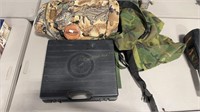 CAMO BACKPACK, POWER SUPPLY AND CAMP STOVE
