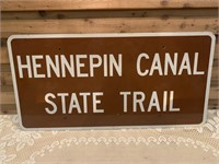 HENNEPIN CANAL STATE TRAIL METAL SIGN