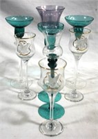 Assorted Colored/Clear Glass - 8pcs