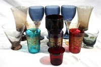Lot of Assorted Colored Glass - 14pcs