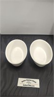 2 Ceramic Oval Bowls