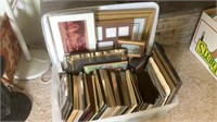 Bin Of Misc Picture Frames & Wall Decor