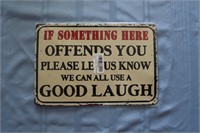 Retro Tin Sign: Good Laugh