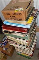 4 FOOT HIGHT STACK OF RECORDS AND MISC