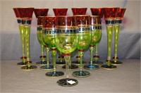 14 hand painted Glasses